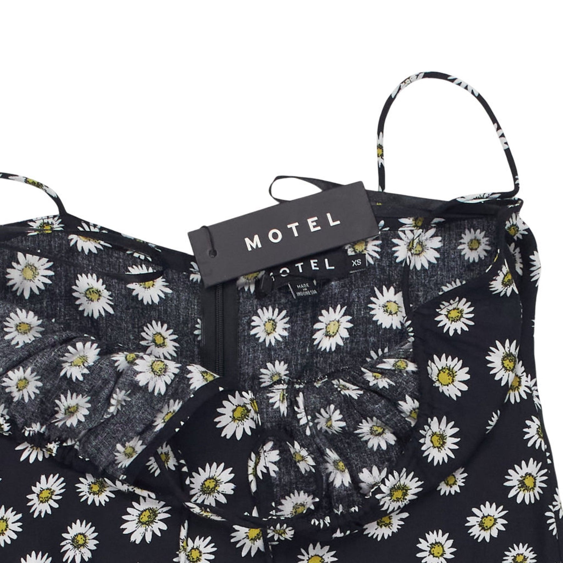 Motel Black Daisy Print Mala Dress