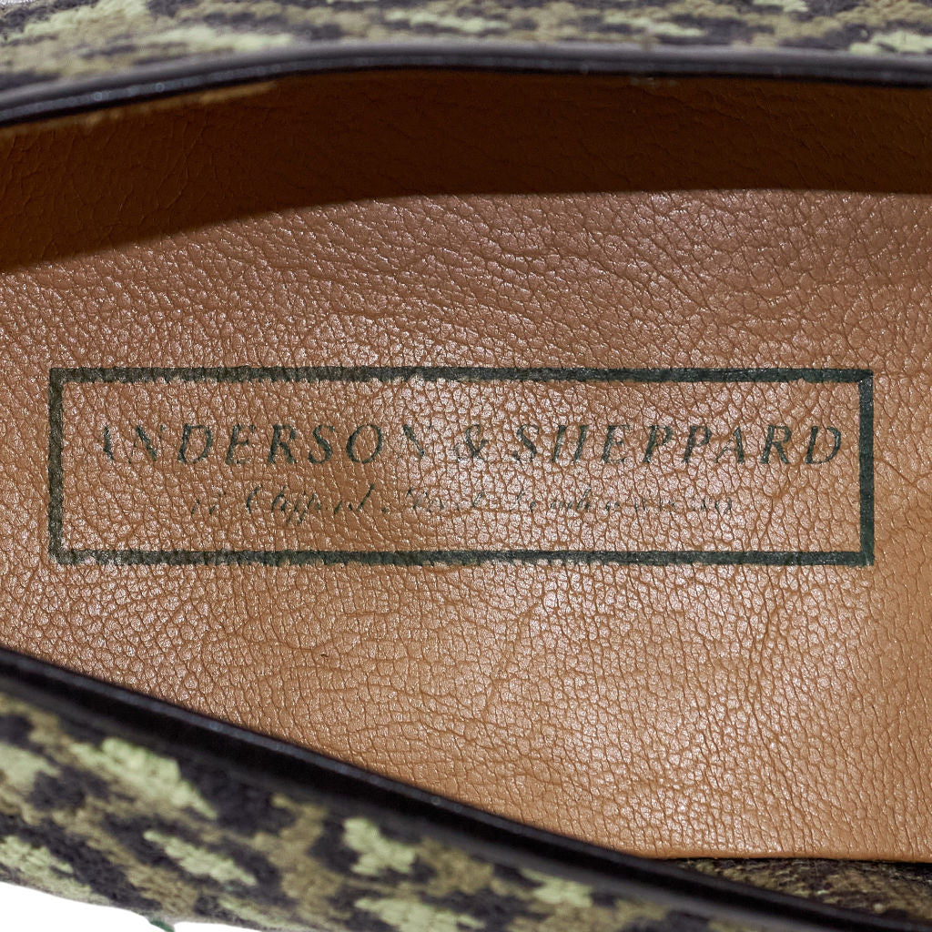 Stubbs & Wootton Green Cotton Camo Slippers