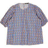 Black Colour Blue Patterned Blouse