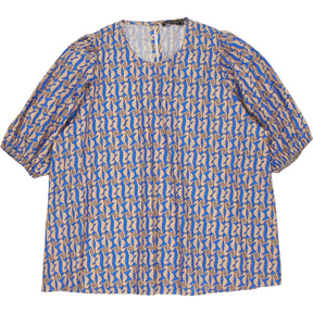 Black Colour Blue Patterned Blouse