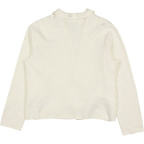 Lands' End Cream Cotton Blazer Jacket