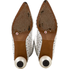 Mother of Pearl Polka Dot Knee-High Boots EU 40