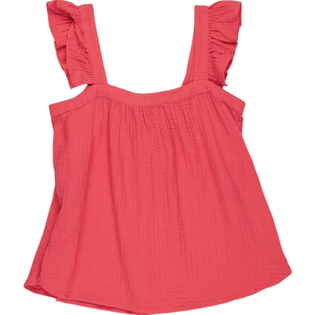 NRBY Pink Ruffle Strap Top