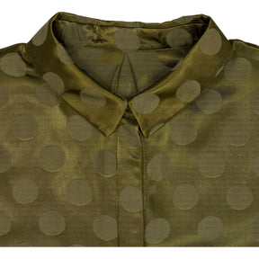 Mother of Pearl Olive Polka Dot Shirt