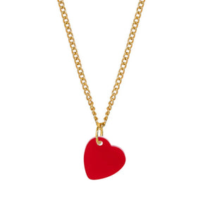Recycled Red Heart Charm Necklace by Tatty Devine - 2 colours