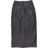 Mint Velvet Black Leather Skirt