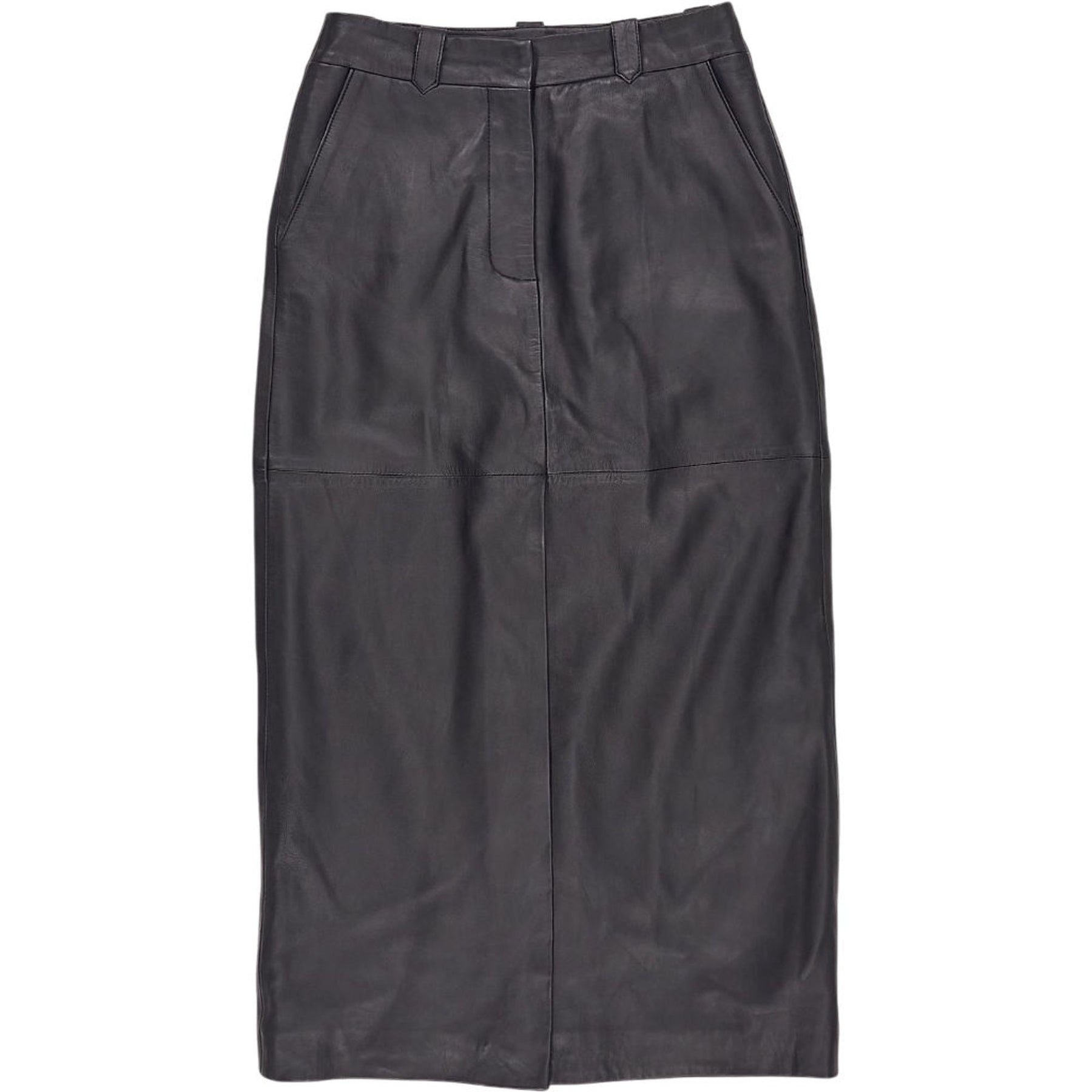 Mint Velvet Black Leather Skirt