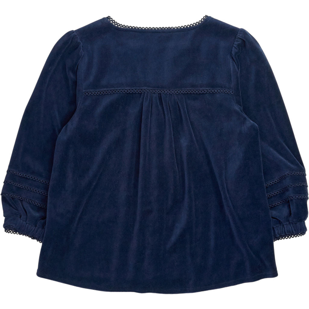 Wyse London Navy Button Top