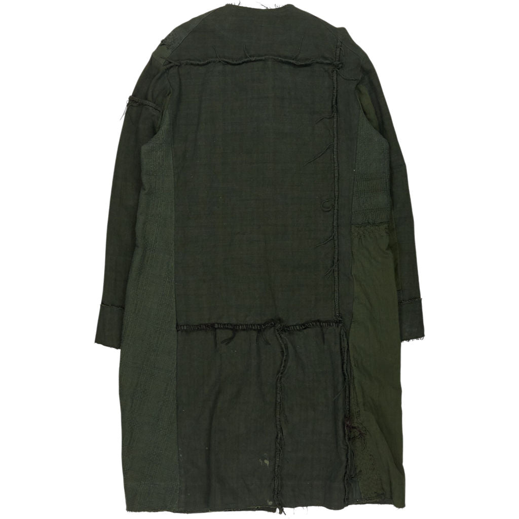 By Walid Green Linen Coat