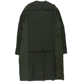 By Walid Green Linen Coat