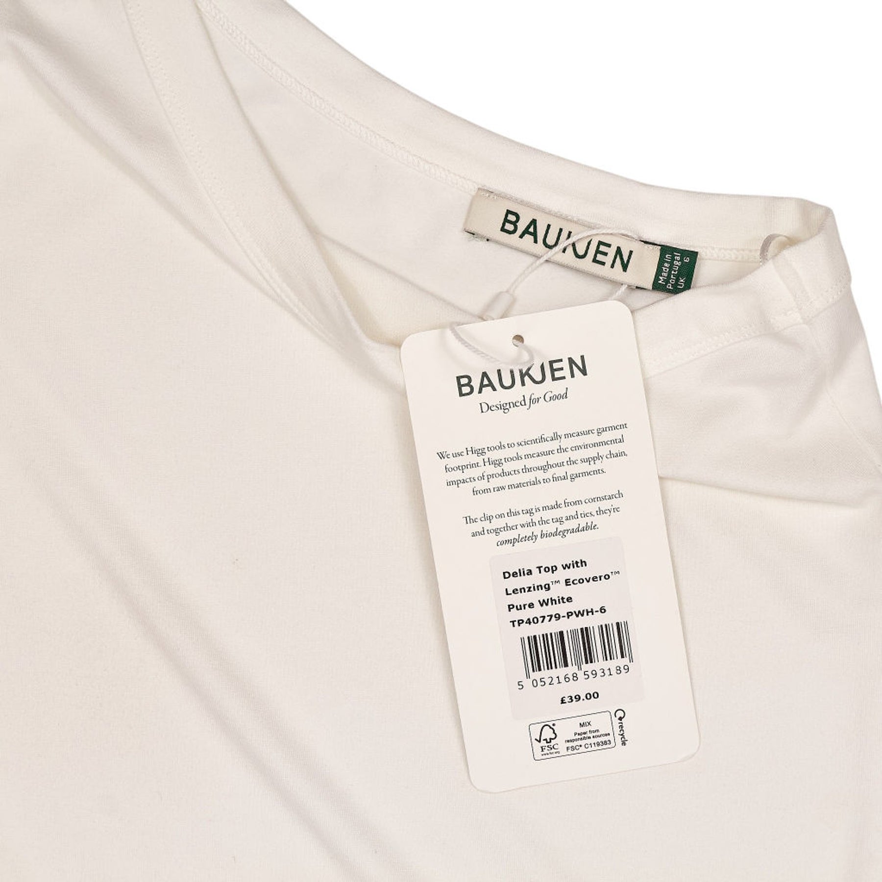 Baukjen White Delia Asymmetric Top