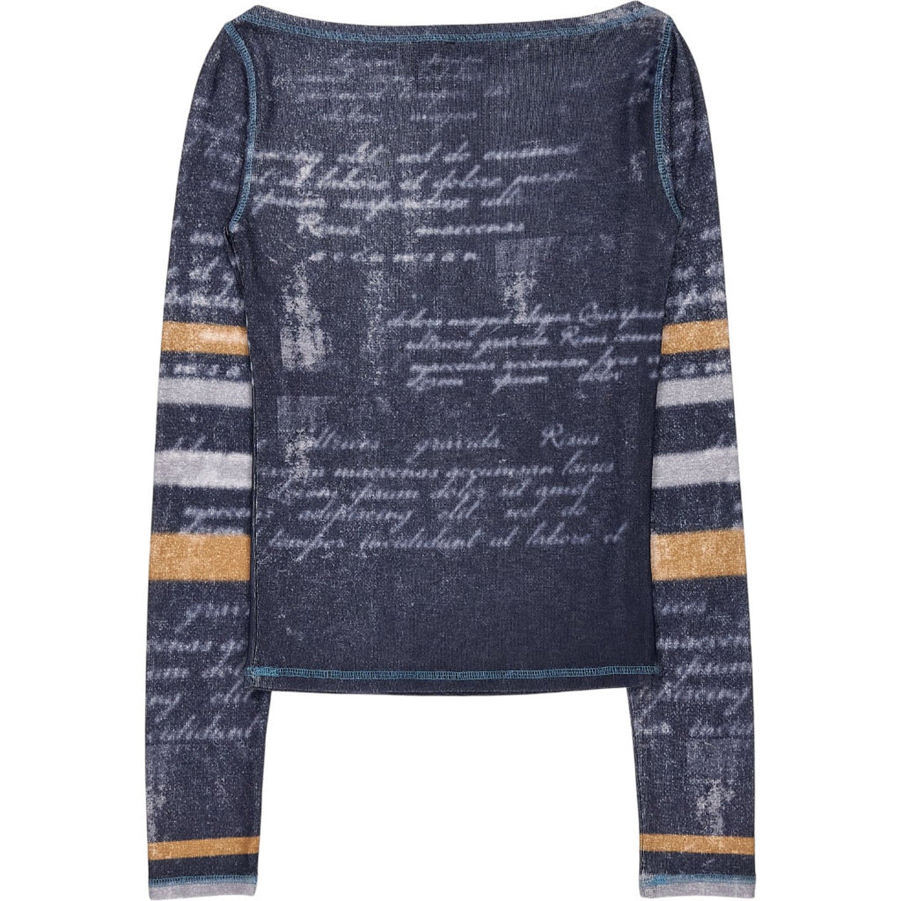 Urban Outfitters Blue Graphic Long Sleeve Top