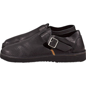 Fracap Black Leather Buckle Shoes