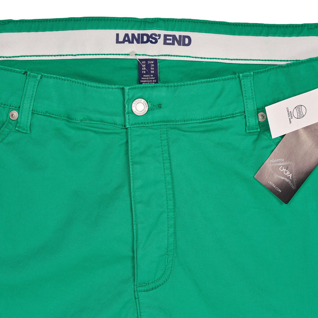 Lands' End Green Trousers Cotton Stretch