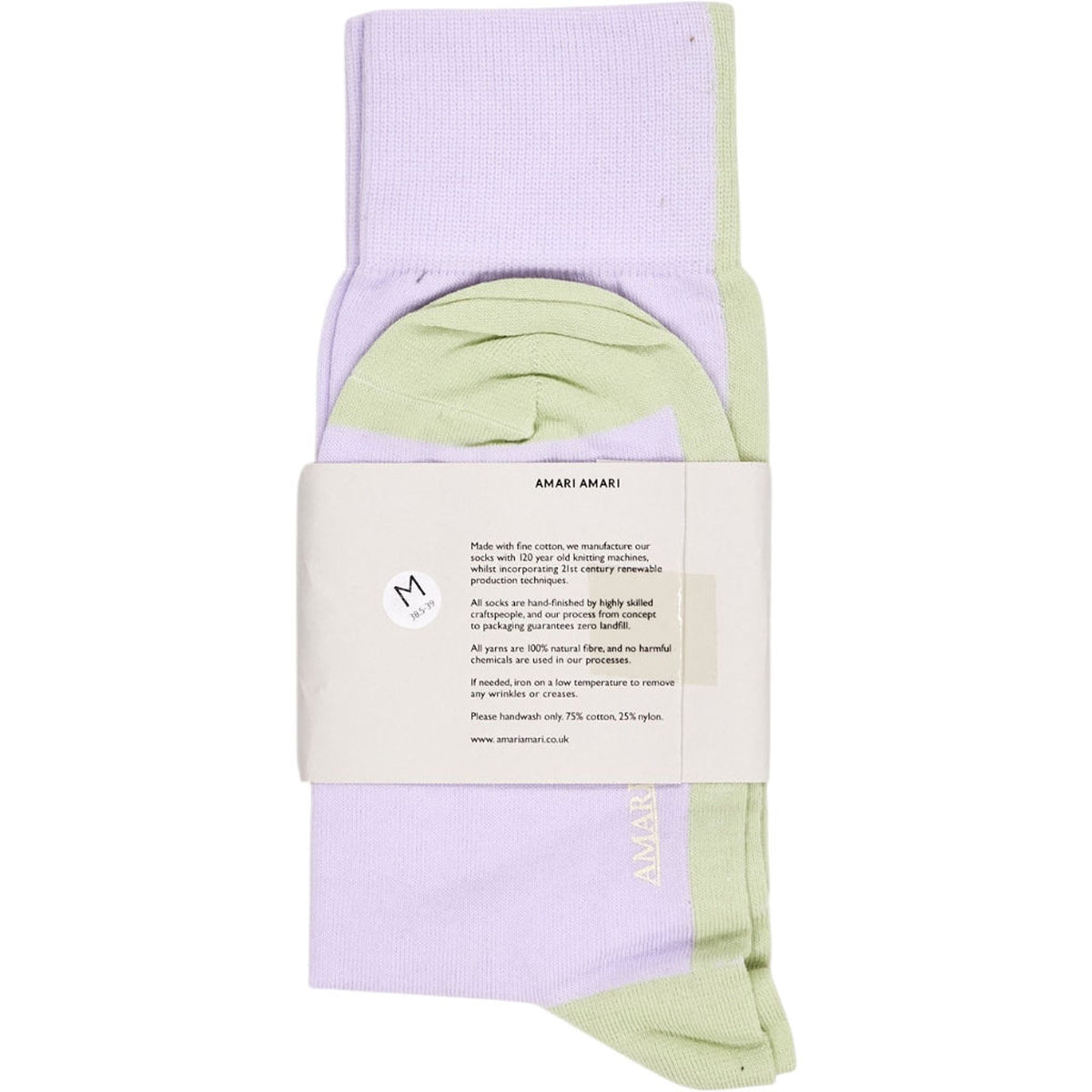 Amari Amari Green Purple Cotton Socks