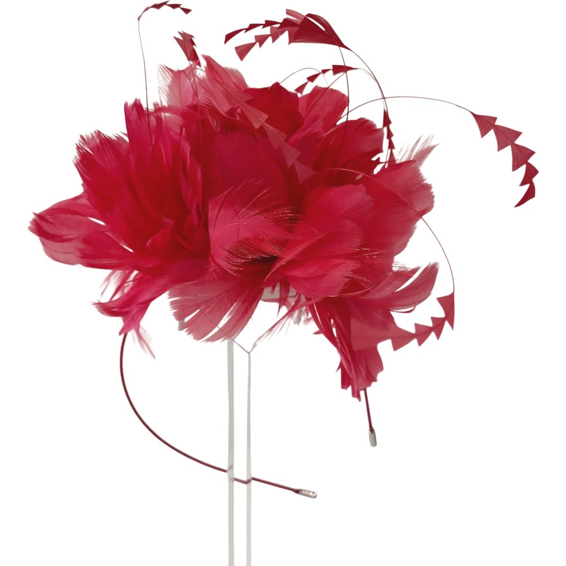 Magpie Accessories Red Feather Fascinator