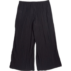 Hush Black Crinkle Wide Leg Cropped Trousers