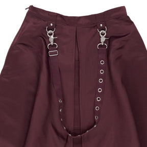 Beatrice X OTW Burgundy Skirt with Hardware Details
