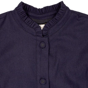 Wyse Navy Ruffle Collar Jacket