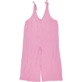 NRBY Pink Crinkle Cotton Jumpsuit