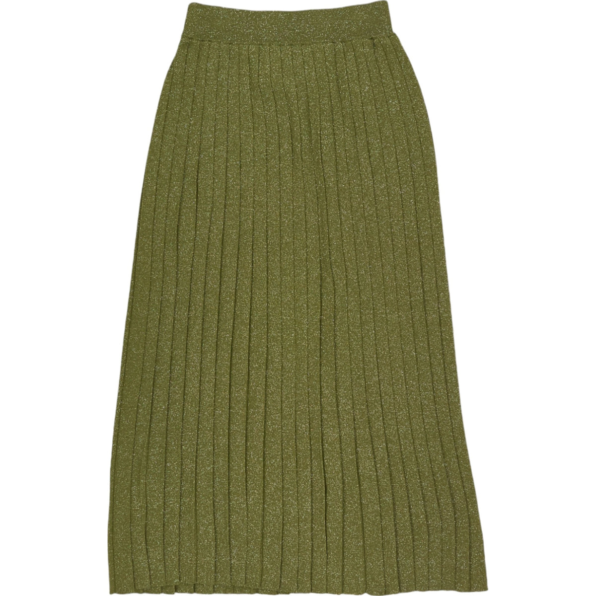 Novo Green Metallic Pleated Skirt