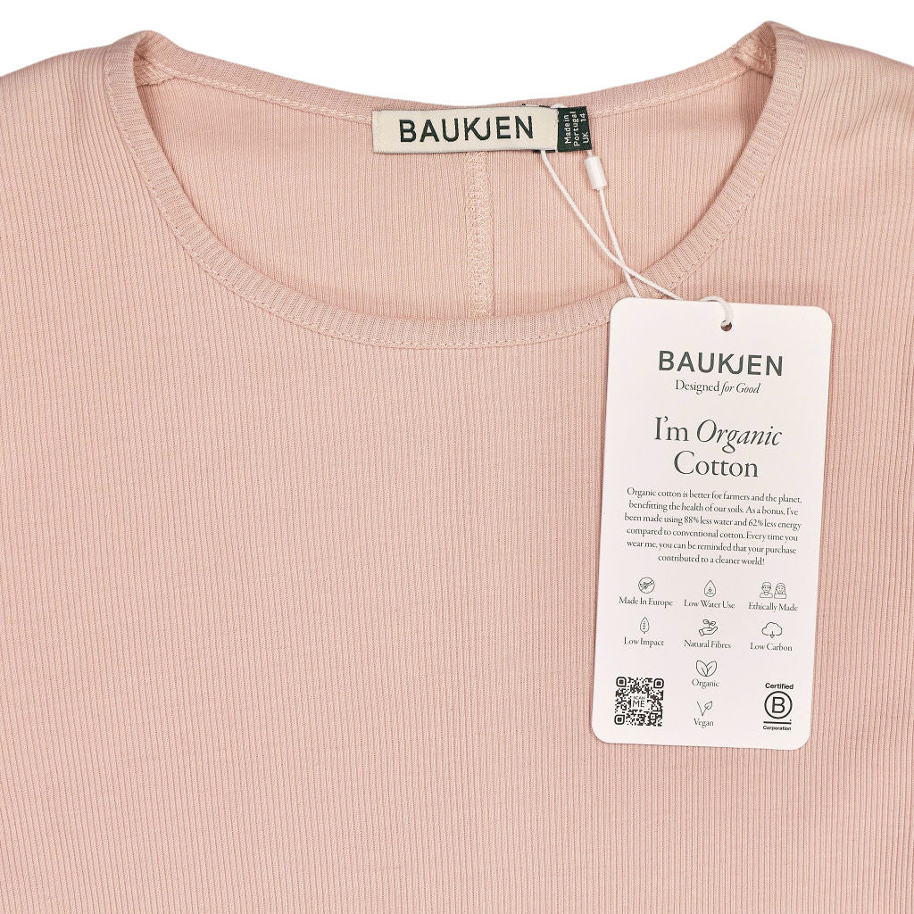 Baukjen Powder Pink Organic Cotton Rib Top