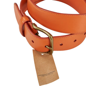 Anderson & Sheppard Orange Leather Belt