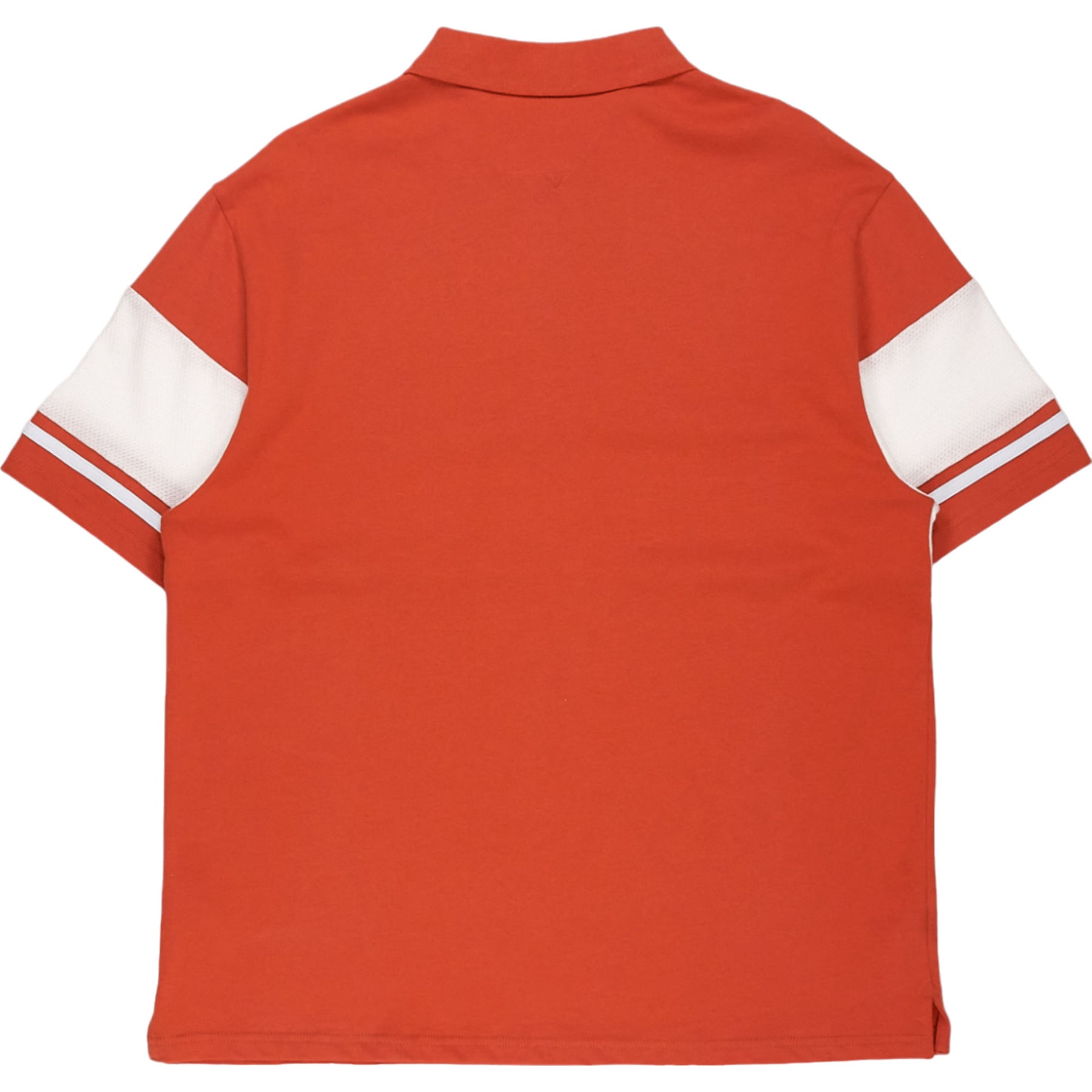 Tommy Jeans Orange White Striped Polo Shirt