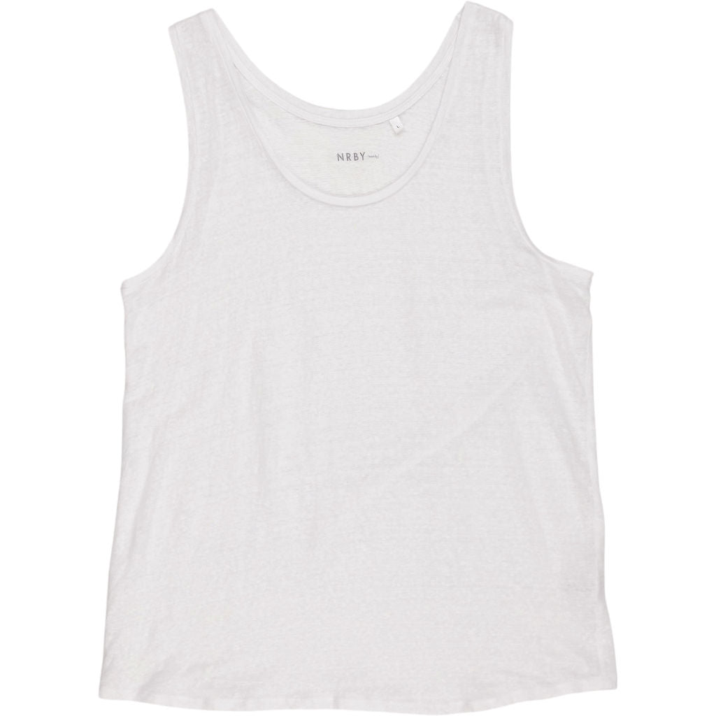 NRBY White Linen Tank Top