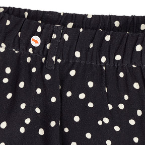 Hush Black Asym Crepe Polka Skirt
