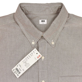Uniqlo Grey Oxford Regular Fit Shirt