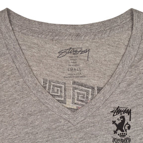 Stussy Grey V-Neck T-Shirt