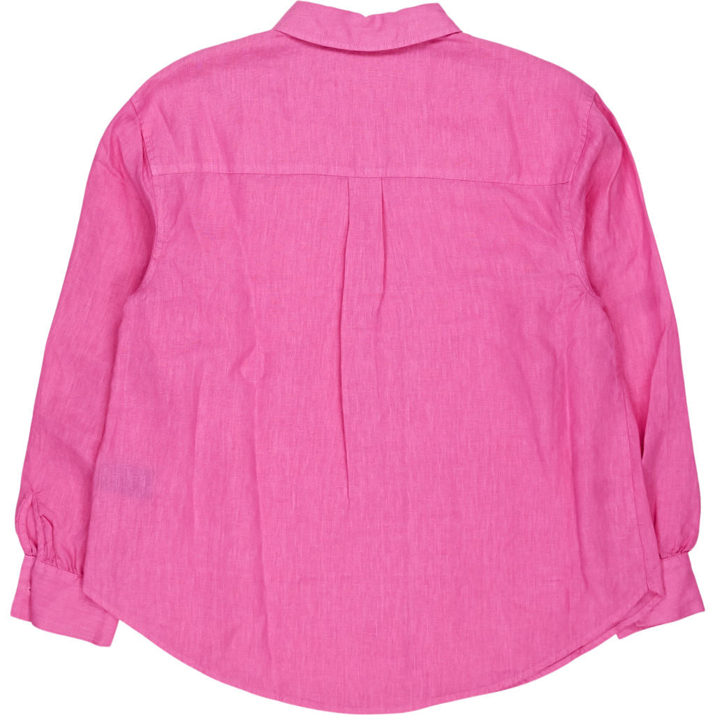 Hush Pink Heather Relaxed Linen Shirt