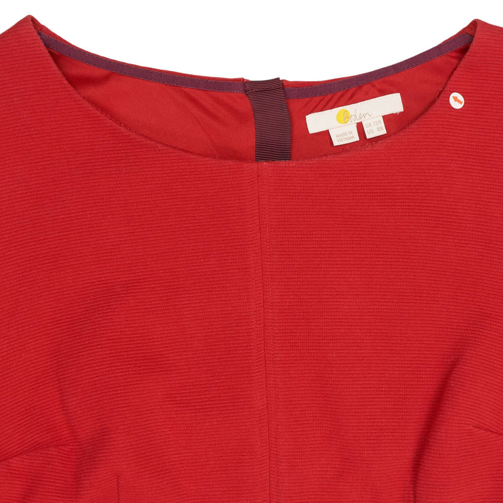 Boden Red Crew Neck Formal Dress