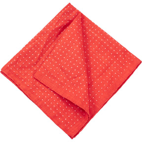 Anderson & Sheppard Red Spotted Pocket Square