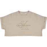 Calvin Klein Beige Baby Crop T-Shirt