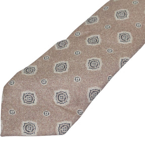 Tessitura Bottinelli x Moss Beige Patterned Tie Bundle x 3
