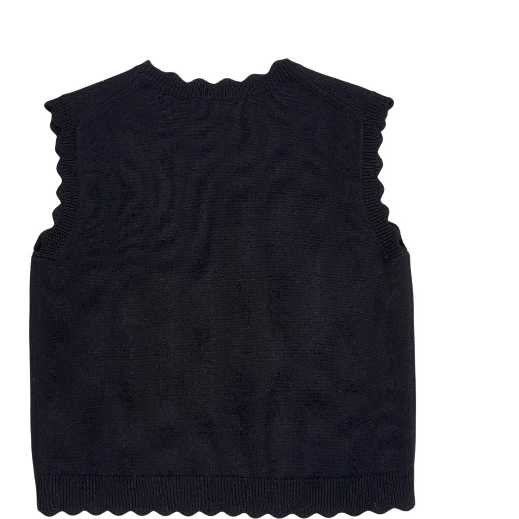 Wyse London Black Merino Wool Vest
