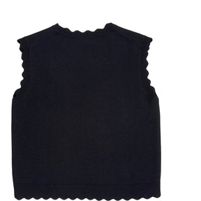 Wyse London Black Merino Wool Vest