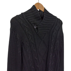 Lee Cooper Navy Blue Cable Knit Jumper
