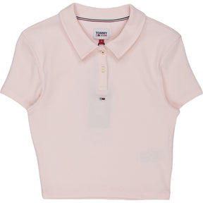 Tommy Pink Baby Crop Polo T-Shirt