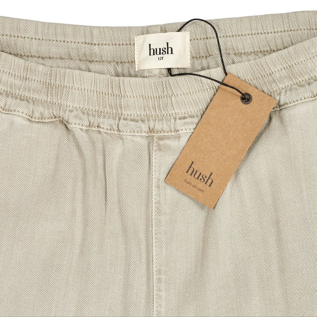 Hush Grey Sand Washed Cargo Trousers