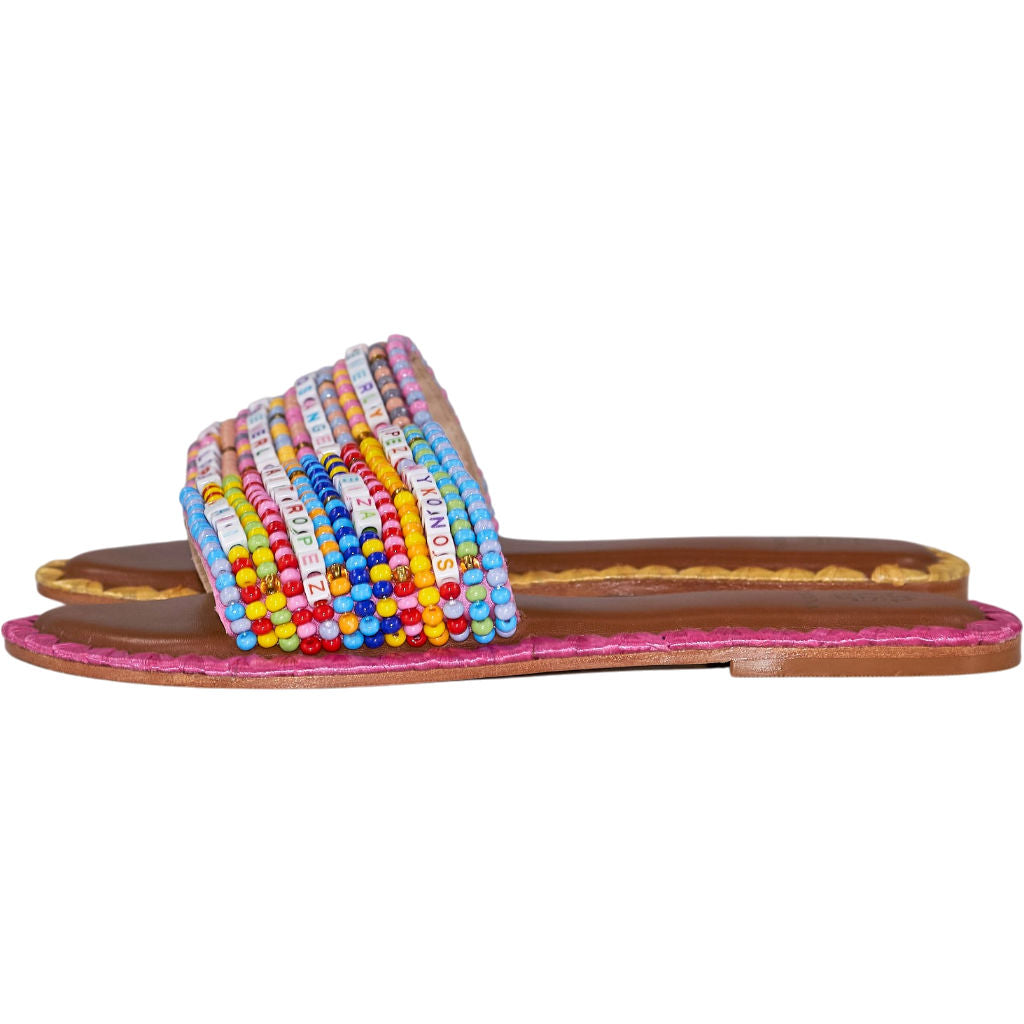 De Siena Multicoloured Beaded Sandals