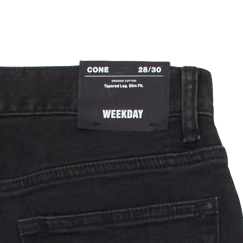 Weekday Black Cone Tapered Jeans