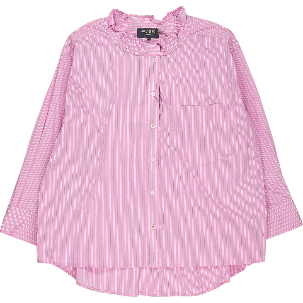 Wyse Pink Ivory Stripe Odette Blouse