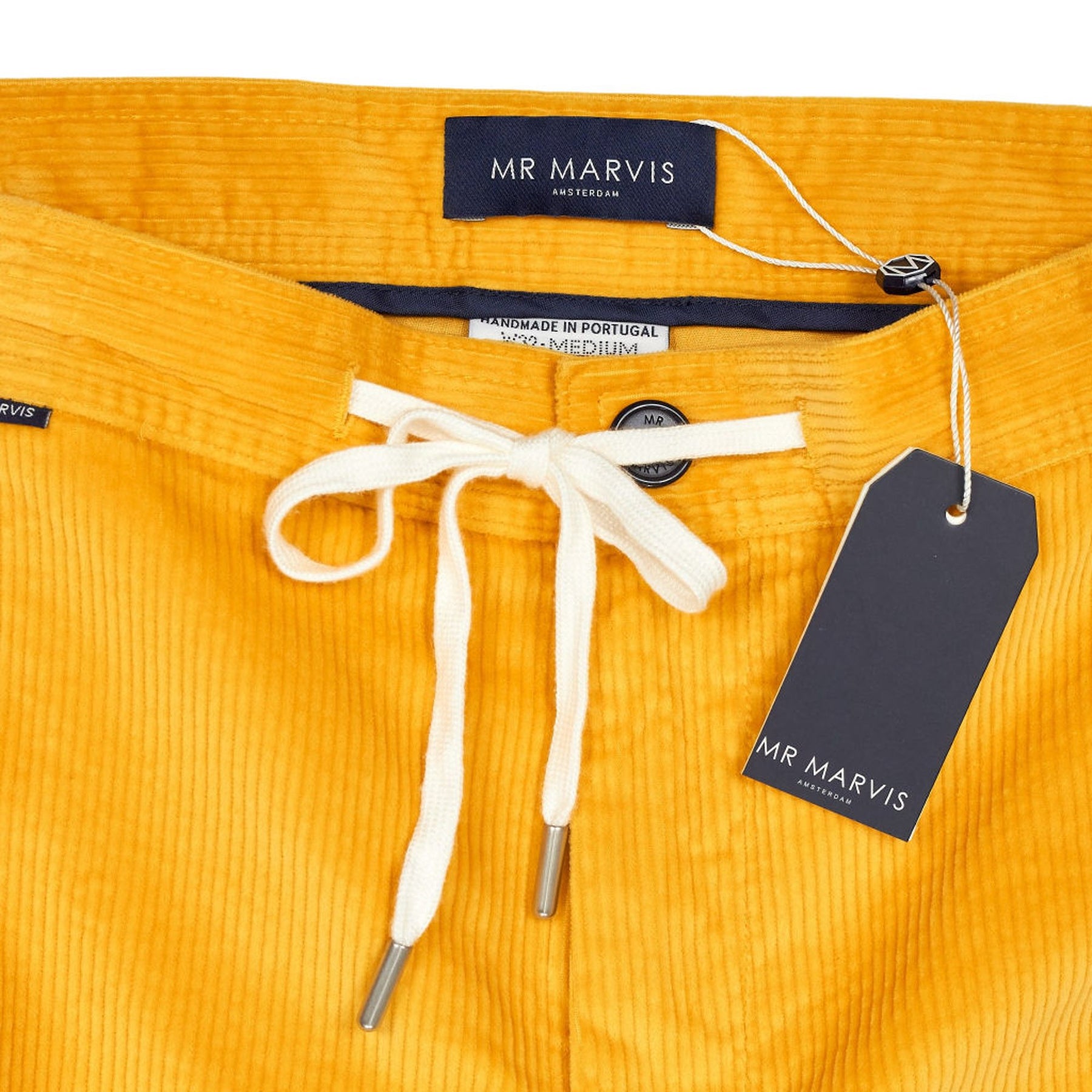 Mr Marvis Yellow Cord Shorts W32