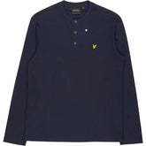 Lyle & Scott Navy Long Sleeve Henley Shirt