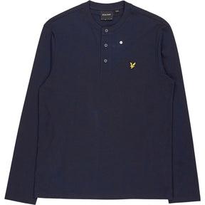 Lyle & Scott Navy Long Sleeve Henley Shirt