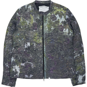 By Walid Multicolour Silk Bomber Jacket