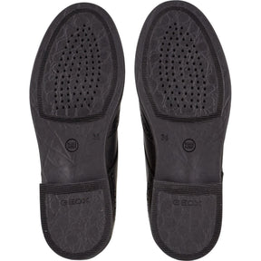 Geox Black Leather Brogue Shoes